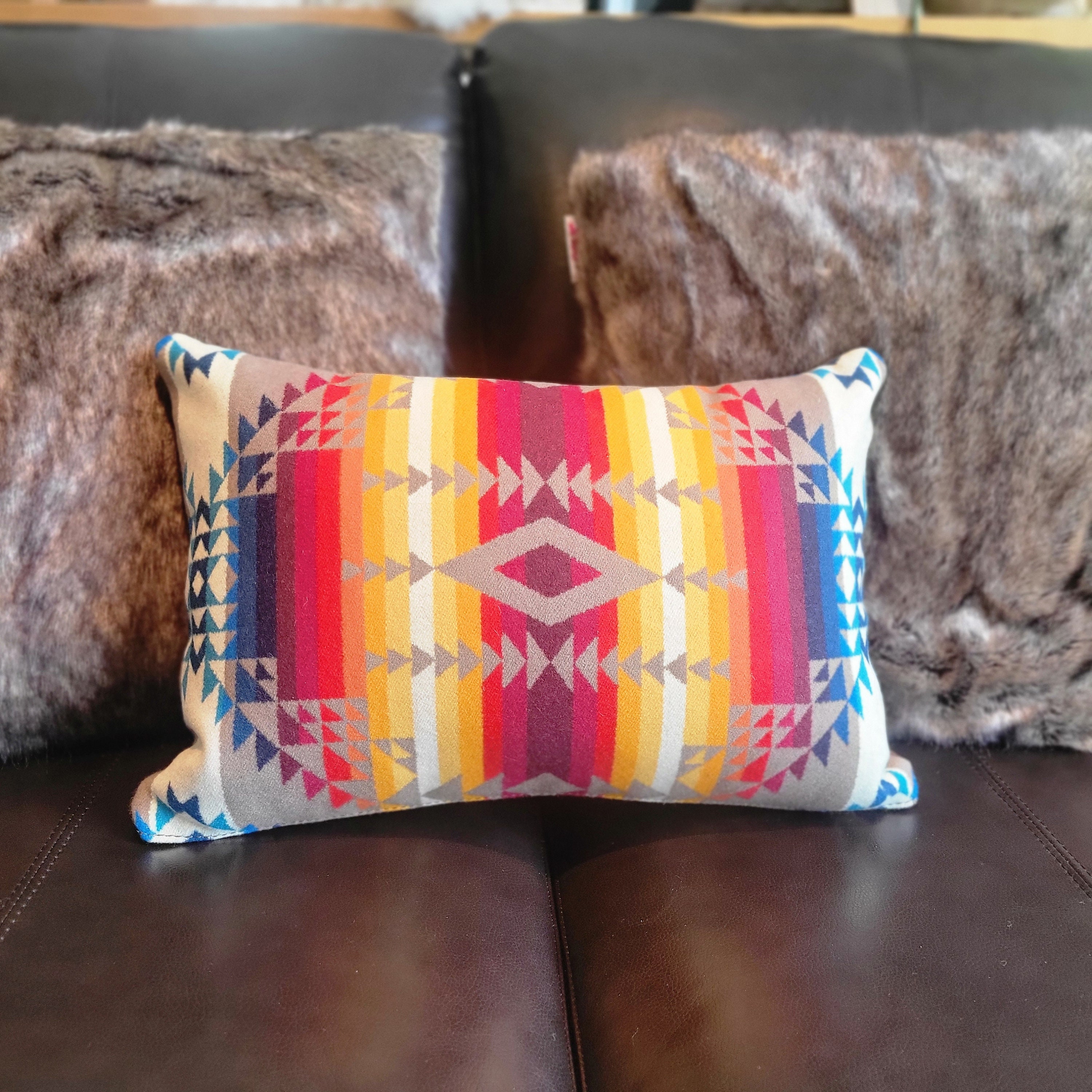 Western Wool Pillow Cover Southwestern Wool Pillow Cover 14 by 20 Etsy