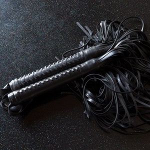 Double rubber whip, washable, vegan, handmade - DUO EXALT
