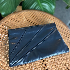 Vintage Navy Faux Leather Clutch