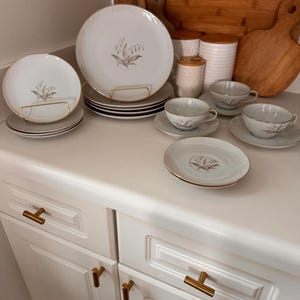 Vintage 1961 Golden Rhapsody by Kaysons Import Company Japan Dinner Plates | Salad Plates | Tea Cup & Saucer - SOLD INDIVIDUALLY