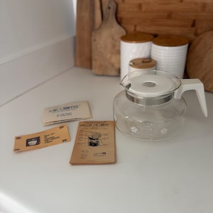 Vintage Retro White Mr. Coffee 12 cup Coffee Maker Carafe | New Old Stock