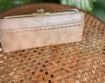 Portefeuille Pour Femme Baronet En Cuir Véritable - Beige, Neuf Avec Léger Défaut