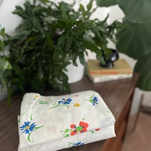 Vintage FULL/DOUBLE JCPenny Multi Floral Fitted Sheet & Single Pillowcase