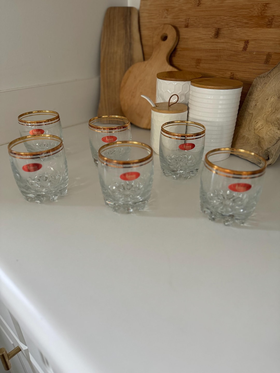 Vintage Valencia Gold Rimmed Old Fashioned Rocks Glasses | Set of 6 - Etsy