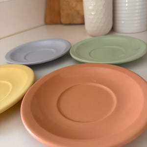 Vintage Pastel Set of 4 Melmac Riviera Ware Saucer Dishes