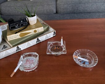 Vintage Glass Advertising Ashtrays/Catchalls - Eastern Sales, Carousel Room, Comfort Inn