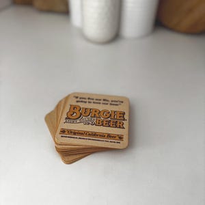 Vintage Burgie Light Golden Beer Coasters - SOLD INDIVIDUALLY