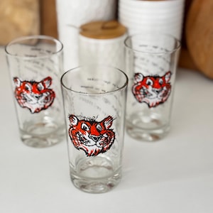 2 Vintage Esso Tiger in Your Tank Glasses, Pair Esso Exxon