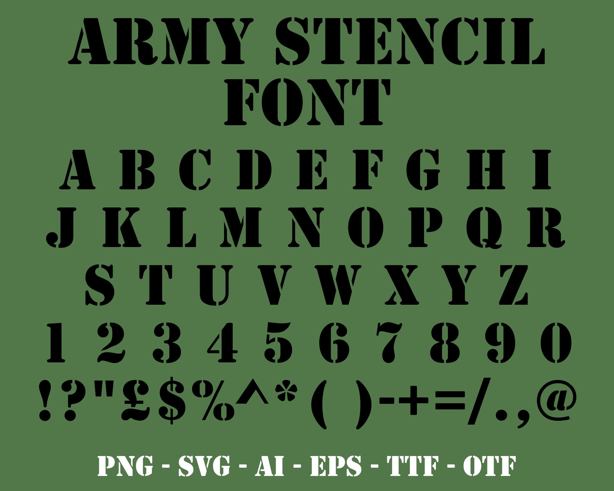 Custom Military Stencils - Personalized MilSpec Font Stencils - Reusable-  DIY