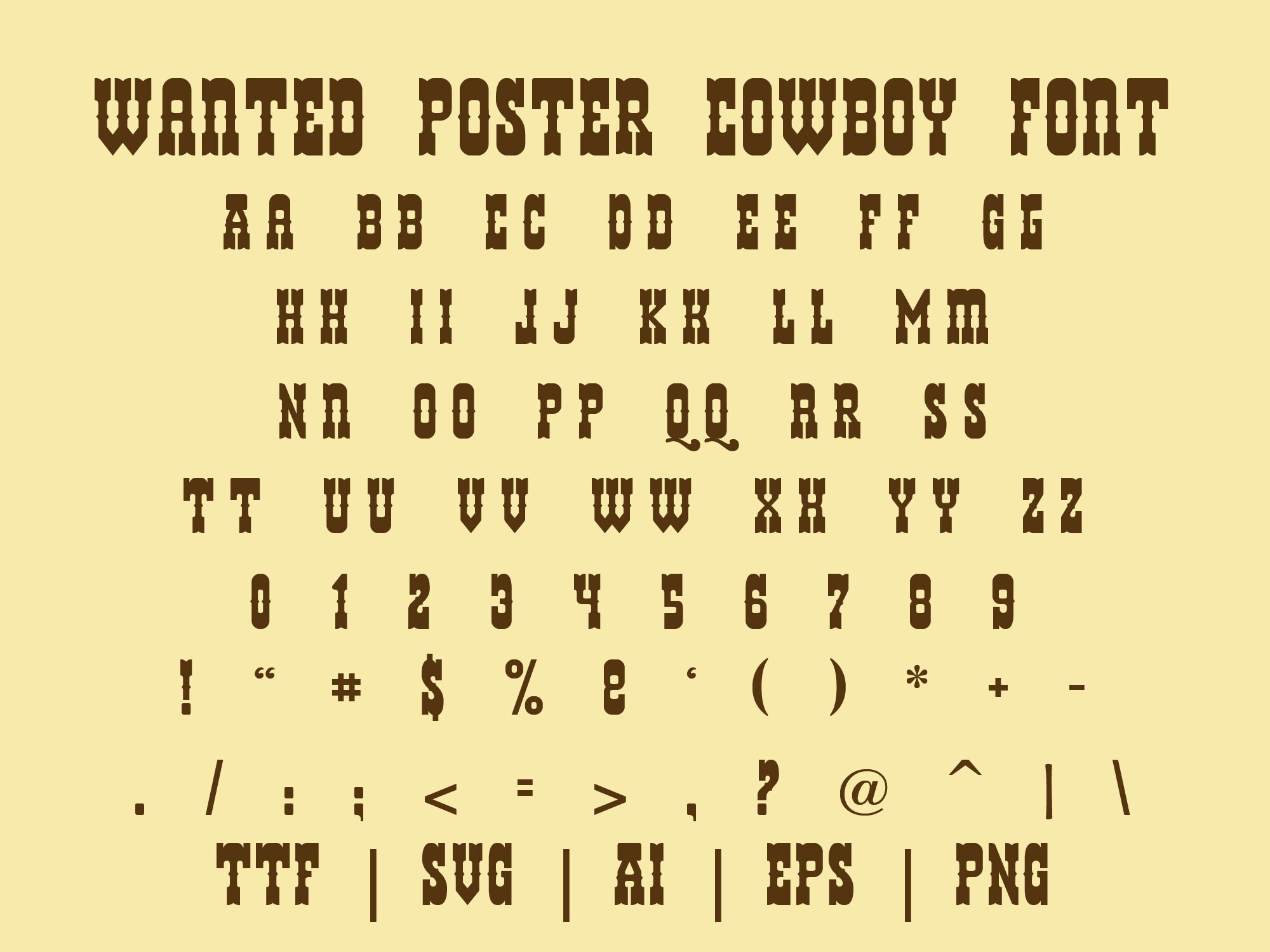 Western Wanted Poster Font