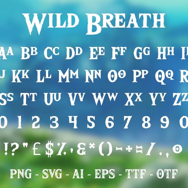 Wild Breath Font | ttf | svg | eps | png | cricut | silhouette | word | crafting