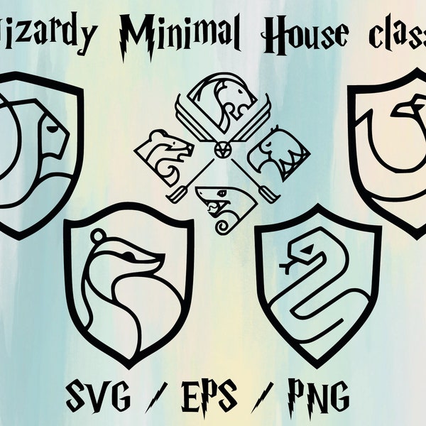 Wizardy Minimal Houses | svg | eps | png | cricut | silhouette | crafting