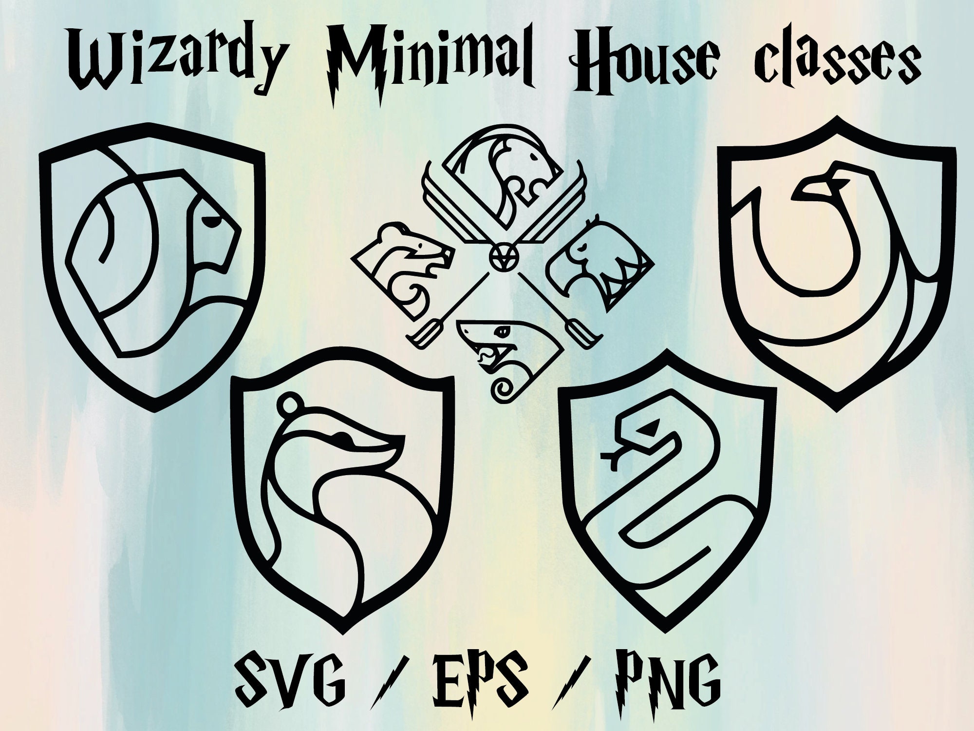 Ravenclaw House Crest Emblem Svg, Harry Potter House Crest Svg, School Of  Magic House Crest Svg, Instant Download