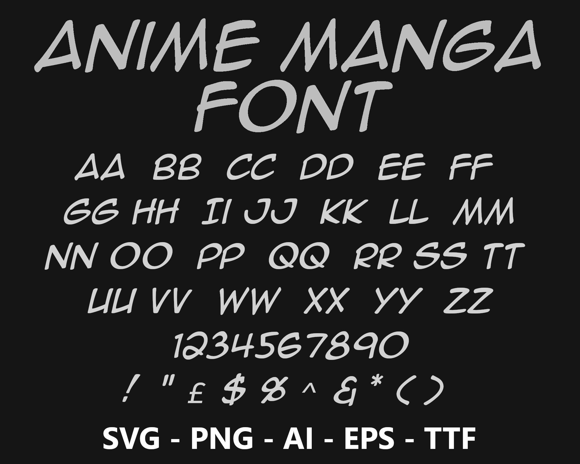 Anime Fonts Generator  Exclusive FREE Fonts  FontGet
