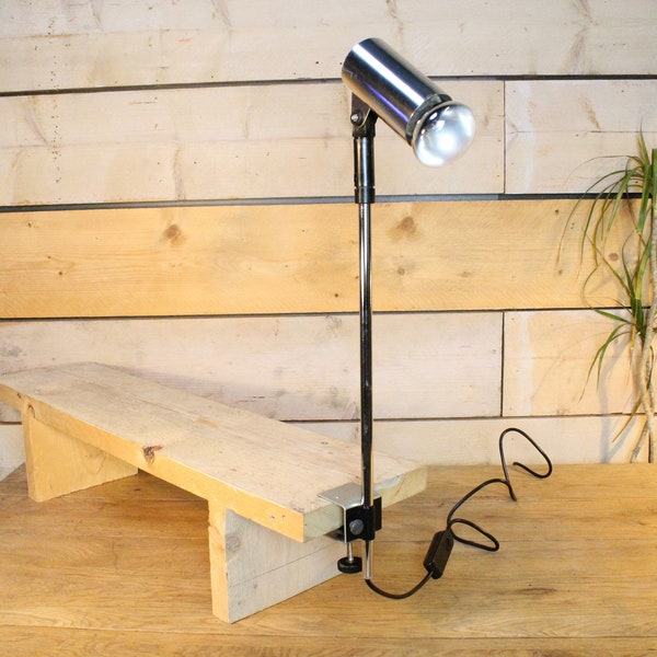 90s Post Modern Minimalist Desk Clamp Lamp