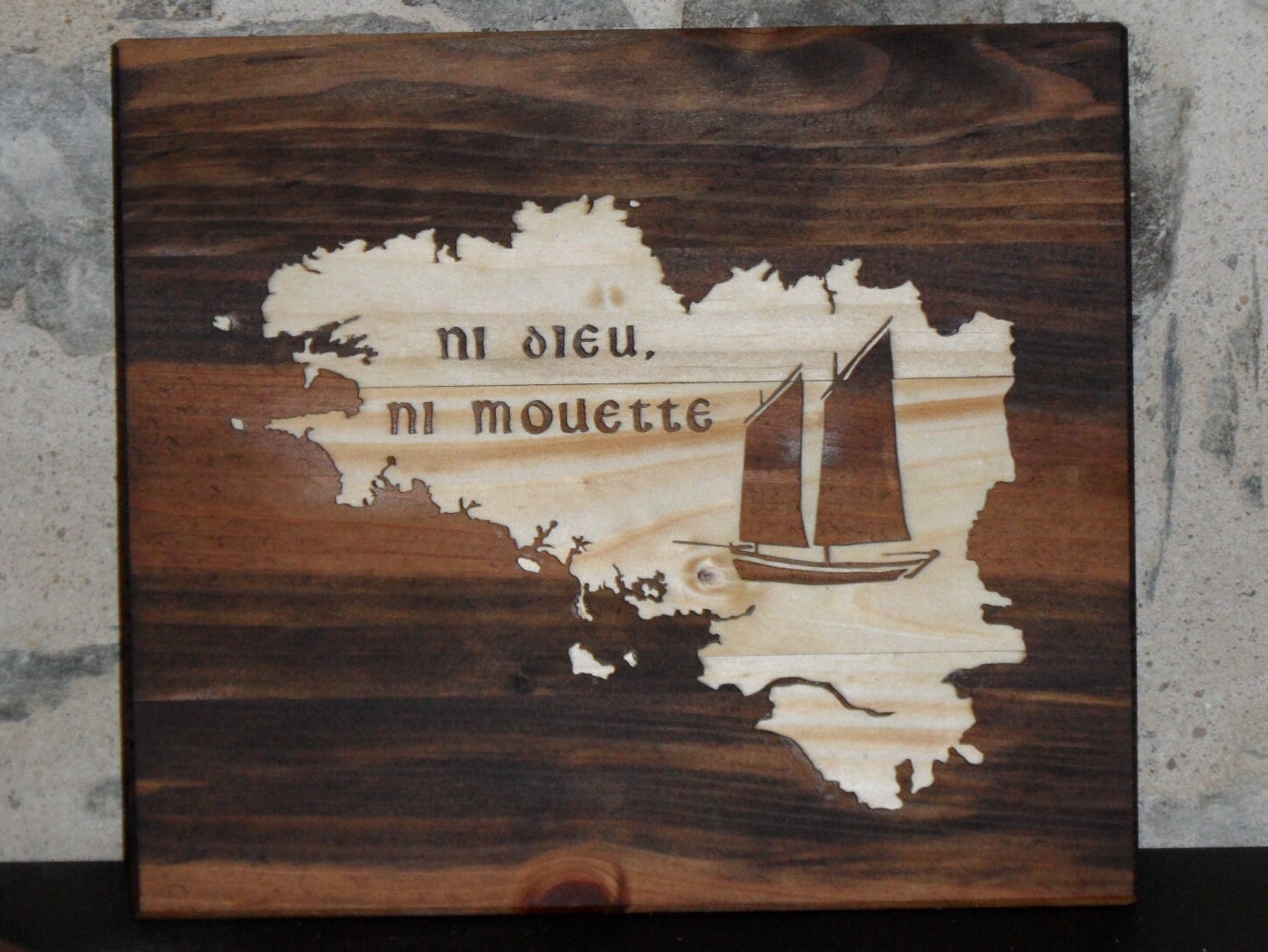 Tableau Carte de Bretagne en Palette