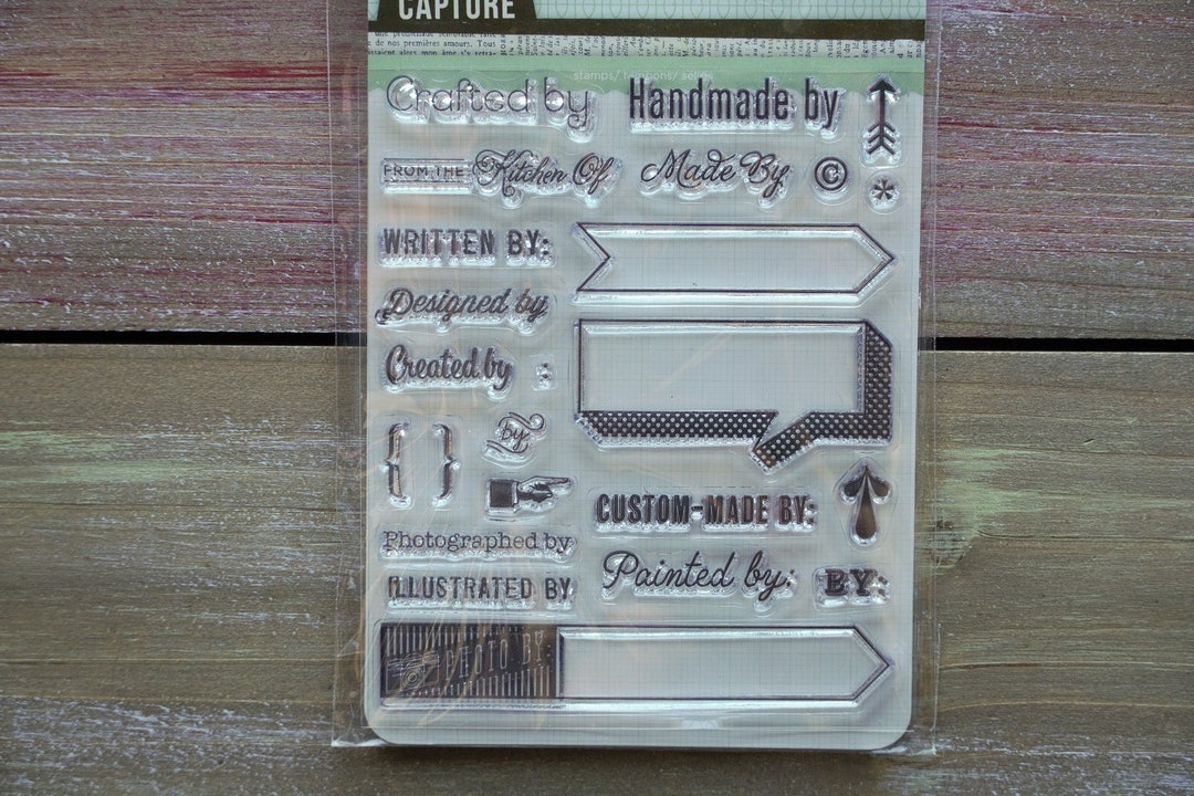 Basic Grey Capture Clear Stamps Label Stamps Label Made By Etsy