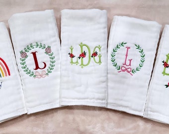 Embroidered Baby Burp Cloths