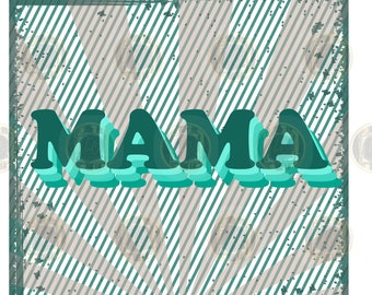 Retro Mama PNG Diseño de sublimación, vintage, Distressed, Descarga digital, Vintage mama png