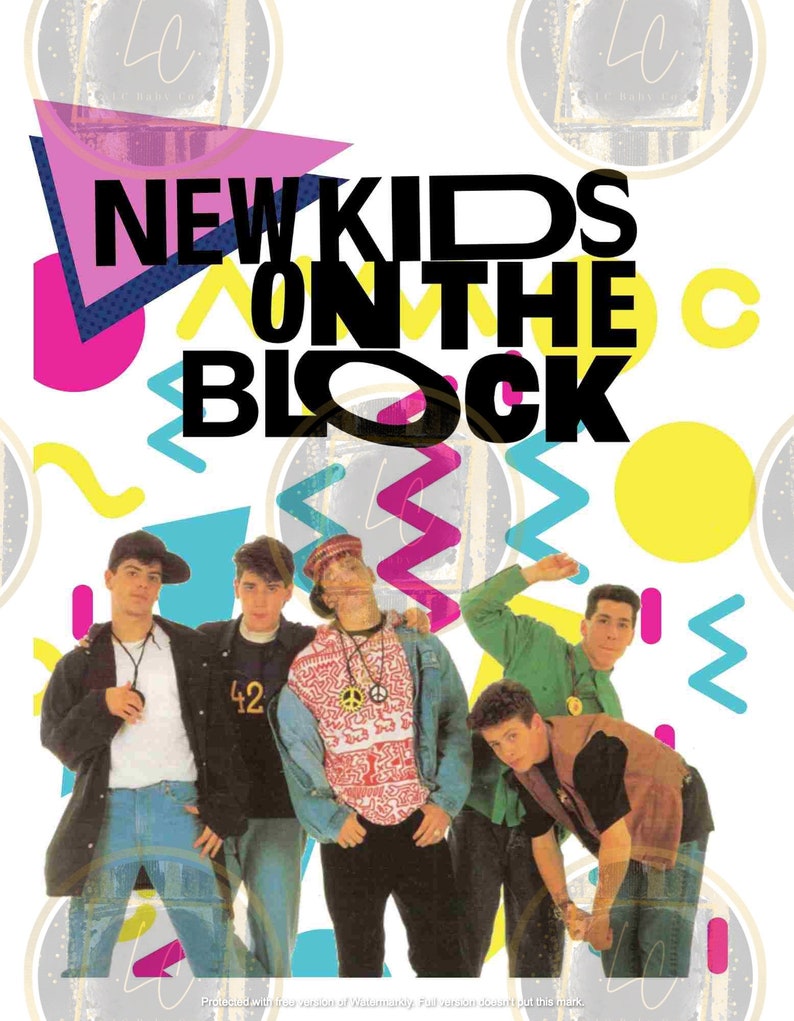 NKOTB Png, The Mixtape Tour PNG, On The Block Digital Design, 80's 90's NKOTB Png image 1