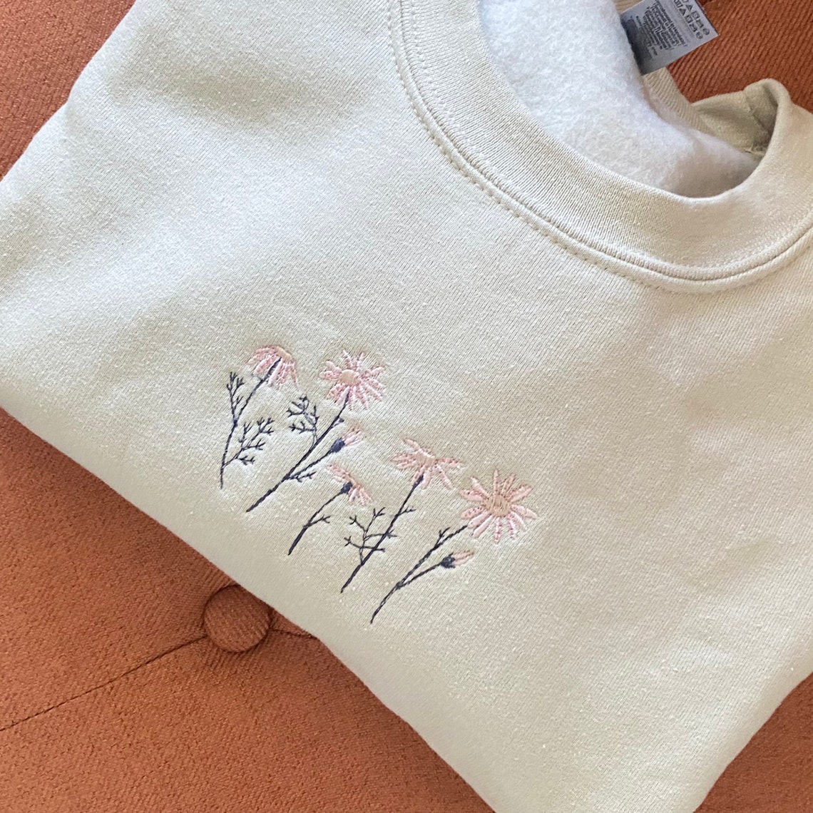 Floral Bearpaw Pink and Yellow Crewneck
