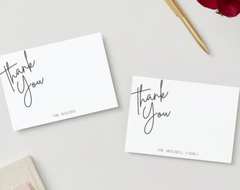 Individuelle Dankeskarten – gedruckt und versendet – 7 x 5 – matte Oberfläche – Premium-Papier