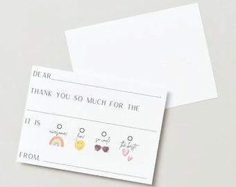 Bedankkaarten voor kinderen - Bedrukt + verzonden - 7x5 - Matte afwerking - Premium papier