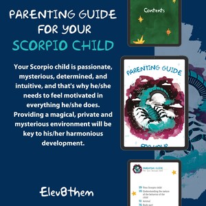 Guia parental para seu filho de Escorpião - Presentes de astrologia - Astrologia - Mapa de nascimento - Novo bebê - Presente de dia das mães - Presente de Natal