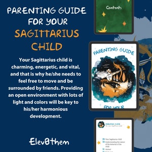 Guia parental para seu filho de Sagitário - Presentes de astrologia - Astrologia - Mapa de nascimento - Novo bebê - Presentes para mamãe - Presente de Natal