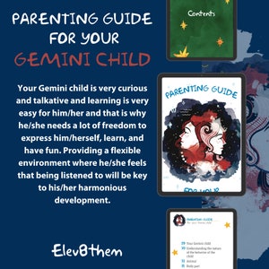Guia parental para seu filho de Gêmeos - Presentes de astrologia - Astrologia - Mapa de nascimento - Novo bebê - Presente de dia das mães - Presente de Natal
