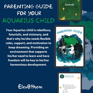Guia dos pais para seu filho de aquário - Presentes de astrologia - Astrologia - Mapa de nascimento - Novo bebê - Presente de dia das mães - Presente de Natal