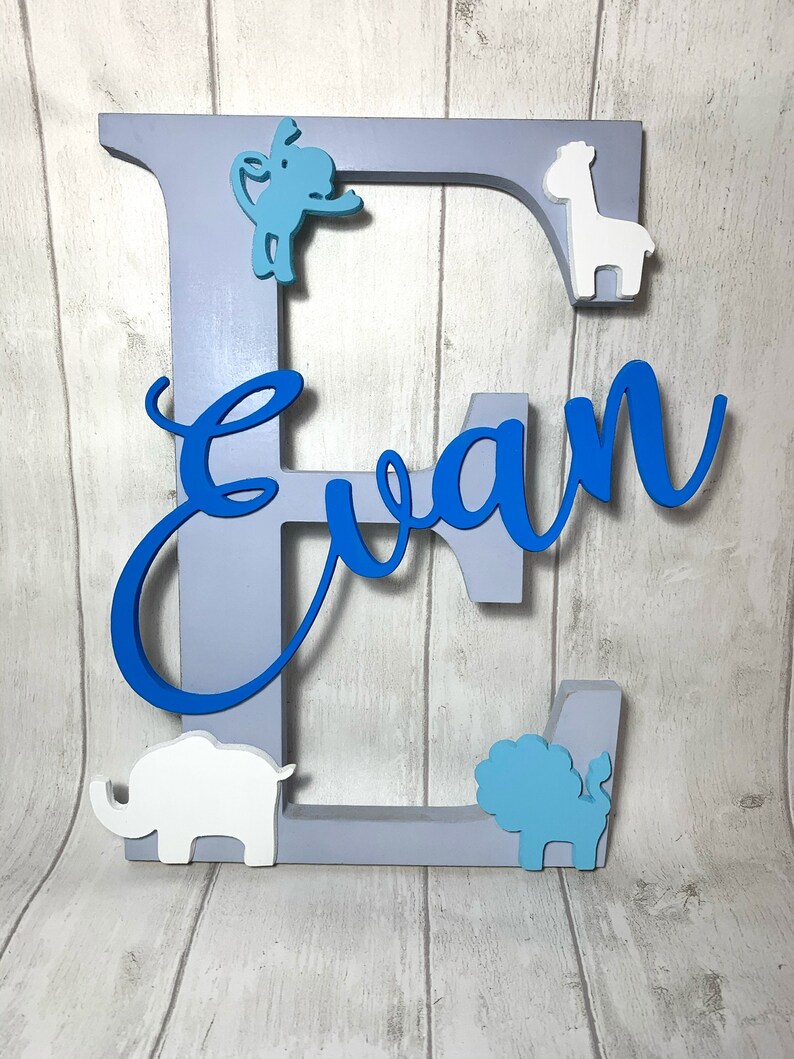 Initial Name Plaque - Etsy Australia