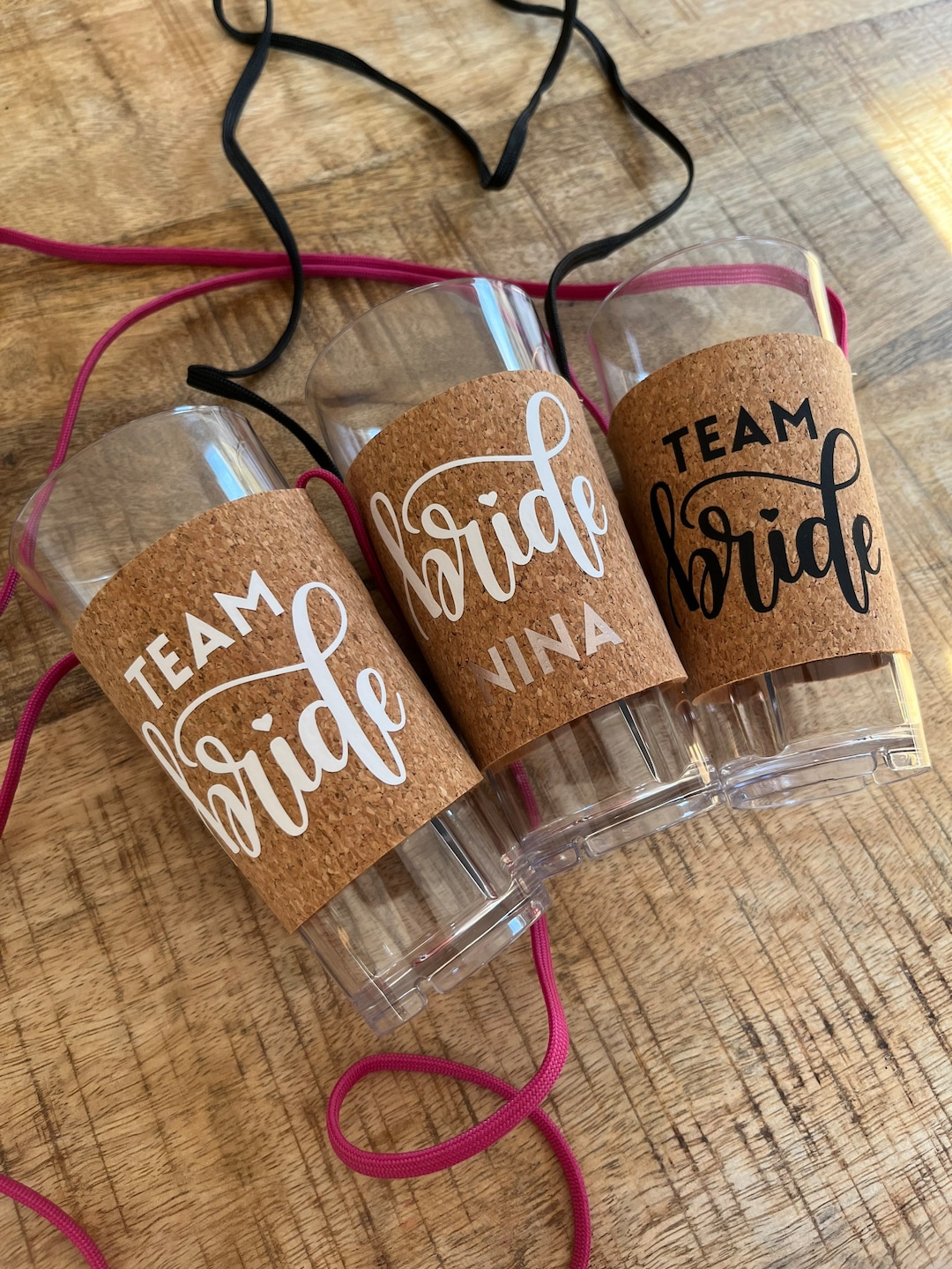 4 Stück Weinglashalter Zum Umhängen | Filz Festival Becherhalter | Einstellbar Für Party & Picknick