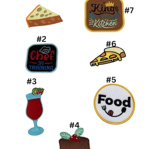 Felted Iron-on Food Groceries Chef Cheese Cake Pizza Cute Patch. Attach on Bag Clothing Uniforms Backpack DIY Ideas