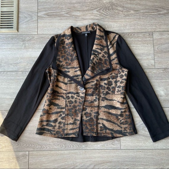 CONRAD C COLLECTION Tiger Print Wool Blend Jacket… - image 4