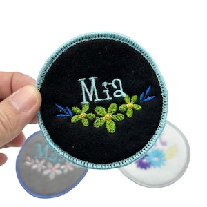 Patch floral personnalisé en feutre thermocollant/cousu. Attacher sur les vêtements Uniformes Sac à dos Harnais pour chien