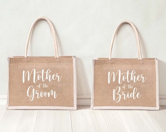 Mother of the Bride Tote Bag, Mother of the Groom Burlap Bag, Mother of the Bride Bag, Mother of the Bride Gift Ideas, Gift for Mother Groom