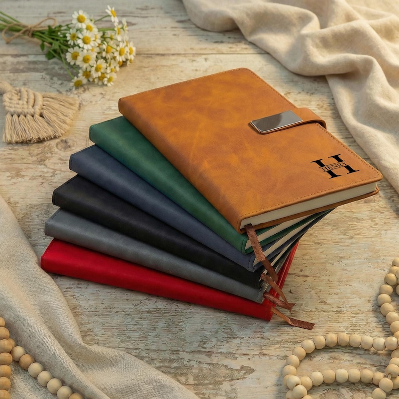 Note Book Pvg Custom Engraved Leather Journal Set With Pen, Personalized Notebook ...