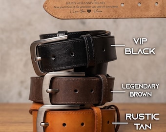 Custom Leather Belt for Daddy, Christmas Gift for Boyfriend, Unique Gift for Husband, Personalized Leather Belt Anniversary Handmade Belt