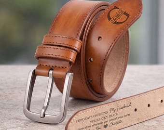 Custom Leather Belt for Daddy, Christmas Gift for Boyfriend, Unique Gift for Husband, Personalized Leather Belt Anniversary Handmade Belt