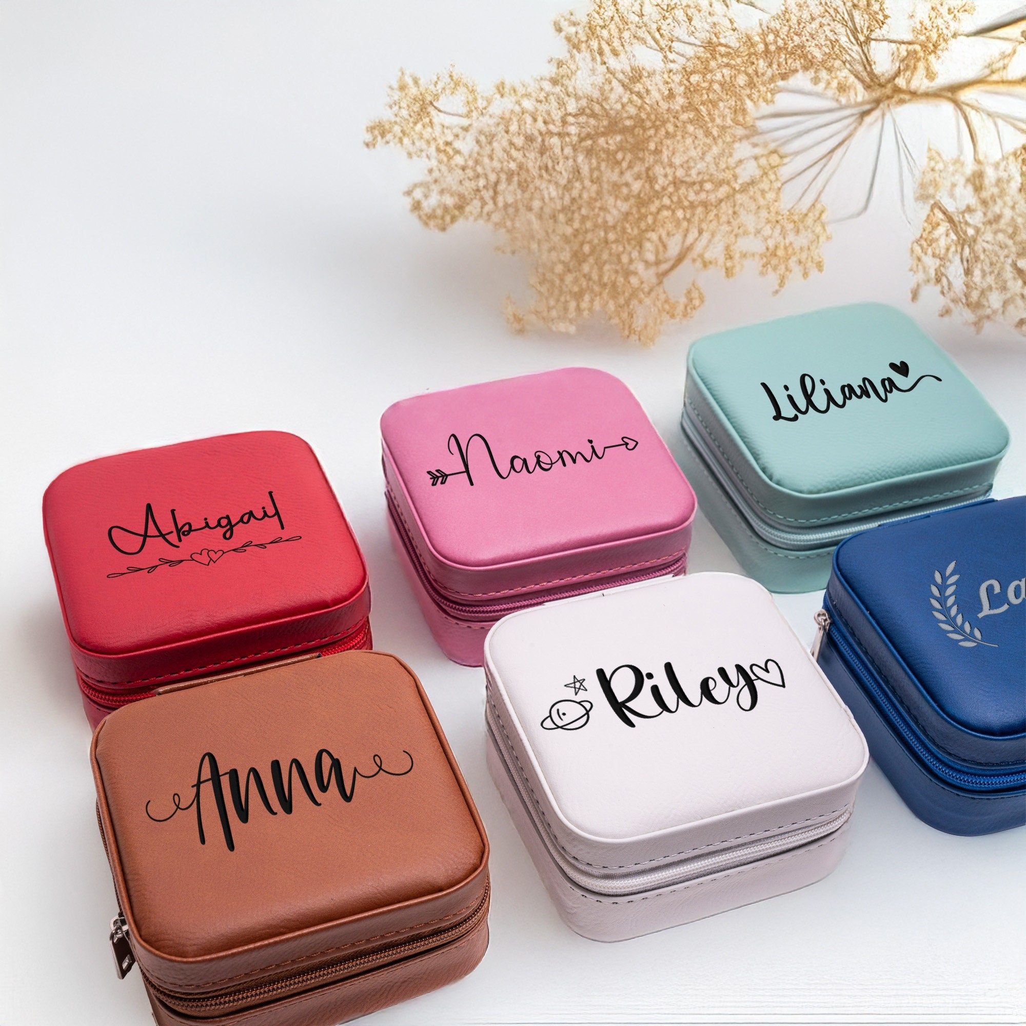 Personalized Jewelry Box, Custom Jewelry Boxes, Bridesmaid Jewelry Box, Travel Jewelry Case, Custom Name Jewelry box