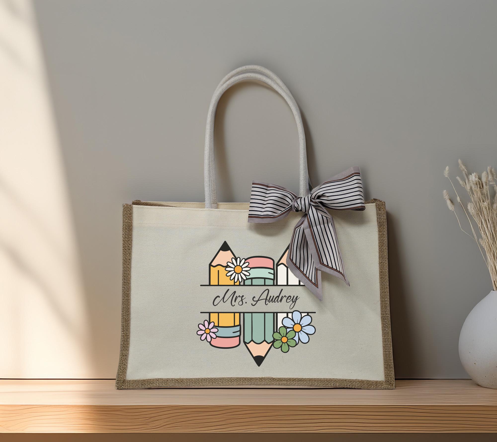 Personalized Teacher Canvas Tote Bag,teacher Tote Bag Gift,teacher ...