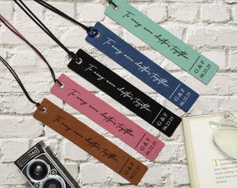 Leather Bookmark, Personalized Leather Bookmark, Gifts for readers, Gift for Book Lover, Custom Leather Bookmark, Wedding Gifts
