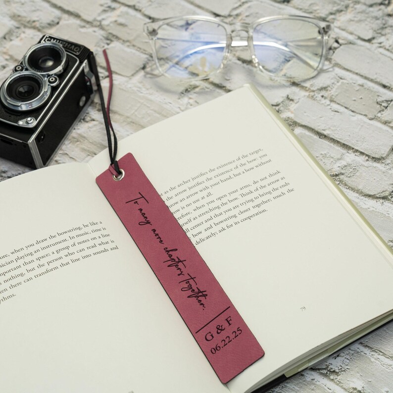 Leather Bookmark, Personalized Leather Bookmark, Gifts for Readers ...