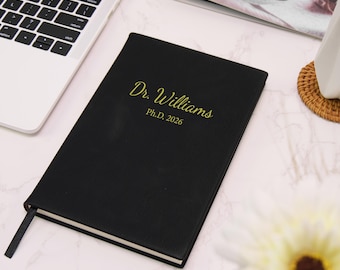 Personalized Doctor Journal, Phd Graduation Gift for Doctor,  Doctorate Graduation Gift for PHD Doctoral Student, Custom Stationery Gift