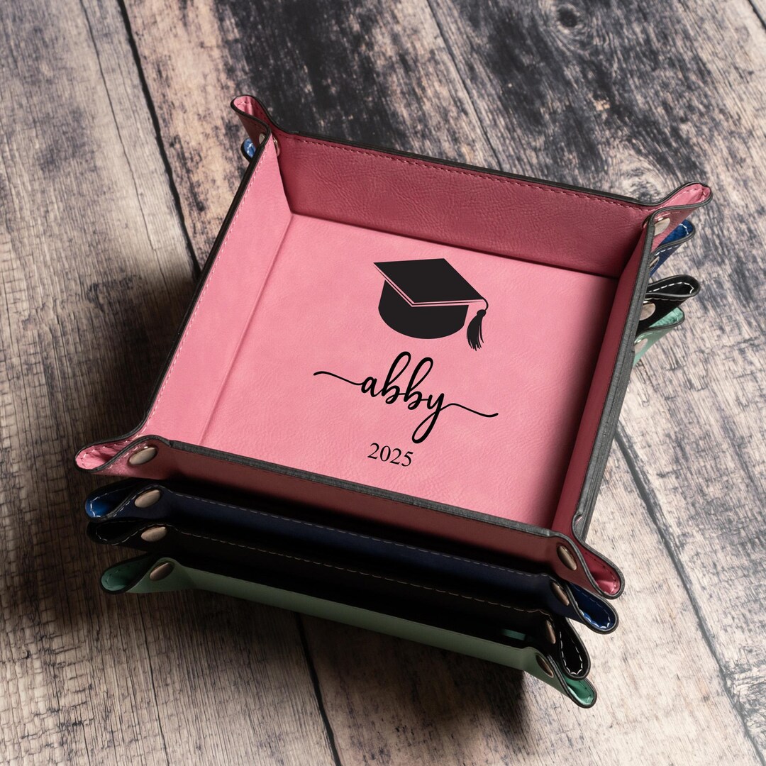 Personalized Name Graduation Leather Tray Valet, Graduation Gift,2025 ...