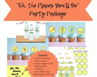 Printable oh the Places You'll Go Cupcake Toppers Graduation Party ...