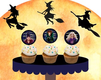 Decorazioni per cupcake a tema Hocus Pocus: decorazioni per feste di Halloween (PDF)