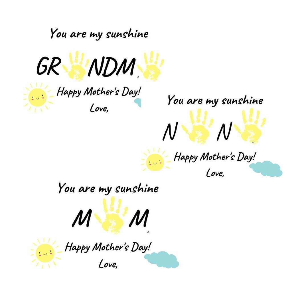 Mother's Day Handprint Art - Love You to the Moon and You Are My ...