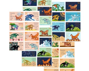 Biglietti di San Valentino Wings of Fire: bomboniere per feste scolastiche (digitali)